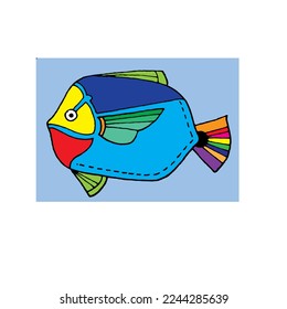 puffer fish vector sketch drawing