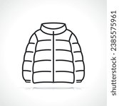 puffer jacket or coat icon