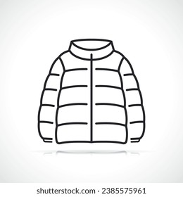 puffer jacket or coat icon