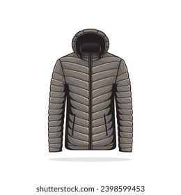 The puffer jacket full zip front closure, adorned with a stylish zipper pull, allows for easy wear and temperature control.