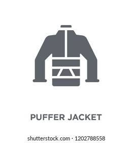 Puffer Jacket Icon. Puffer Jacket Design Concept From Collection. Simple Element Vector Illustration On White Background.