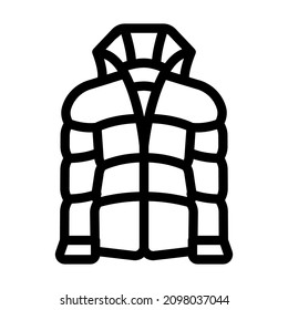 puffers and quilted jackets line icon vector. puffers and quilted jackets sign. isolated contour symbol black illustration