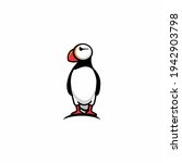 Puffin Bird icon Logo Animal Symbol Vector