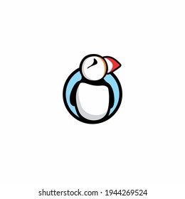 Puffin Bird Logo Animal Symbol Vector Graphic Art