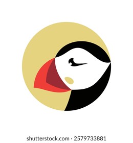 Puffin Bird Logo Animal Symbol Vector template illustration