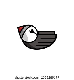 Puffin Bird Logo Design animal