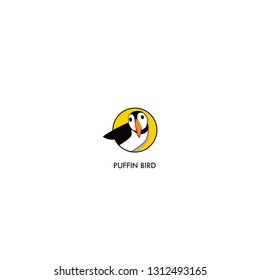 Puffin Bird Logo, Illustration Puffin Bird