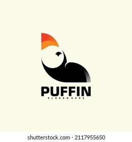 Puffin Bird Logo Vector Design. Animal Logo Concept. Creative Design Template
