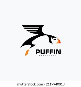 Puffin Bird Logo Vector Design. Animal Logo Concept. Creative Design Template 