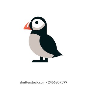 puffin bird simple minimal vector