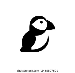 puffin bird simple minimal vector