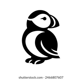 puffin bird simple minimal vector