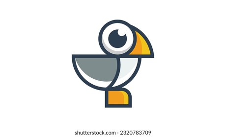 PUFFIN LOGO vector design template