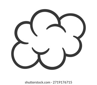 Hinchado, elemento de garabato de la nube caricaturesca