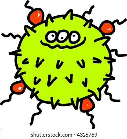 puffy green germ