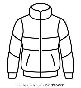 puffy jacket vector on a white background