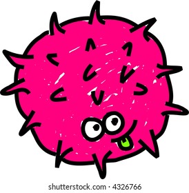puffy pink germ