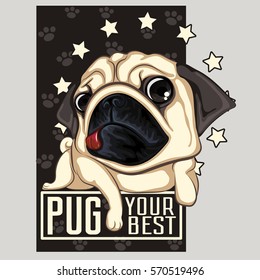 pug cartoon 