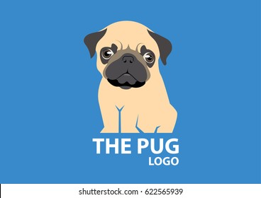 Pug Dog Bright Eyes Logo