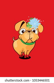 Pug dog expression poster