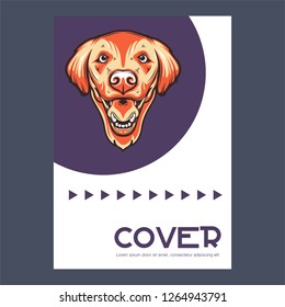 Pug Dog in a glasses. Vector illustration