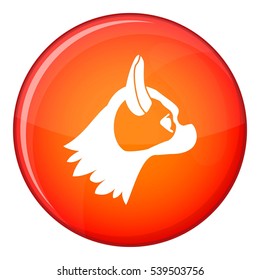 Pug dog icon in red circle isolated on white background vector illustration