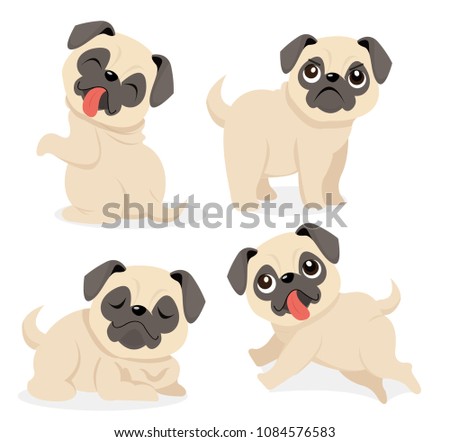 Pug Dog Illustration