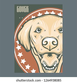 pug dog illustration with slogan - Vector 