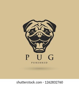 Pug dog - isolated vector illustration