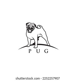 Pug dog - isolated vector illustration