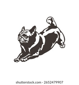 Pug Dog logotipo design vetor. Silhueta Pug Dog modelo ilustração. Símbolo de ícone