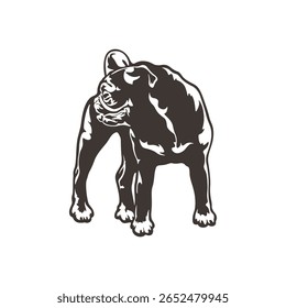 Pug Dog logotipo design vetor. Silhueta Pug Dog modelo ilustração. Símbolo de ícone
