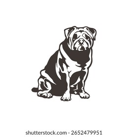 Pug Dog logotipo design vetor. Silhueta Pug Dog modelo ilustração. Símbolo de ícone