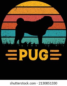Pug dog lovers t-shirts design