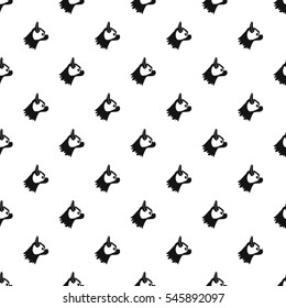 Pug dog pattern. Simple illustration of pug dog vector pattern for web