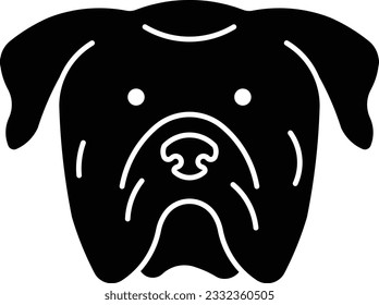 pug dog pet animal mammal Glyph