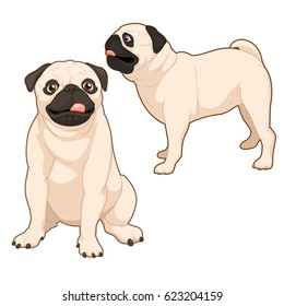 Pug dog set