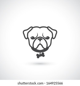 Pug dog - vector illustration