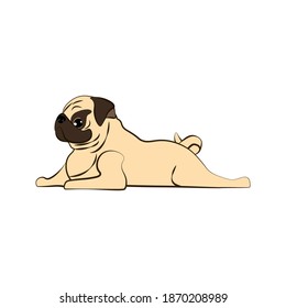 Umarmen Sie Hund, Vektorgrafik auf weißem Hintergrund. Vektorgrafik