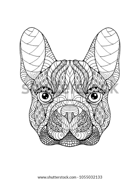 Pug Dog Zentangle Stylized Freehand Vector Stock Vector (Royalty Free ...