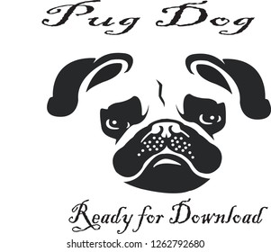 pug dogs vector image you can put it on t-shirts,mugs,and others objects etc...