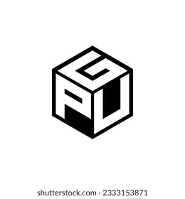 PUG letter logo design in illustration. Vector logo, calligraphy designs for logo, Poster, Invitation, etc.