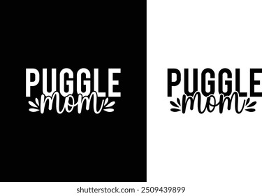 pug mom T-shirt Design or poster Design or Typography T-Shirt Design