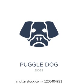 Puggle dog icon. Trendy flat vector Puggle dog icon on white background from dogs collection, vector illustration can be use for web and mobile, eps10