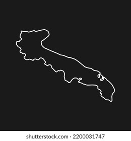 Puglia Map. Region of Italy. Vector illustration.
