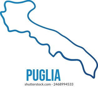 Puglia simple blue gradient map