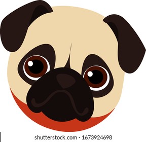 Pega cabeza, ilustración, vector sobre fondo blanco.