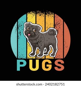 Pugs T-shirt Design: Pugs Dog