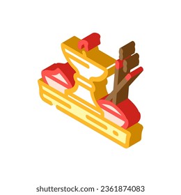 puja thali isometric icon vector. puja thali sign. isolated symbol illustration