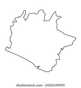 Pujehun District map, administrative division of Sierra Leone. Vector illustration.